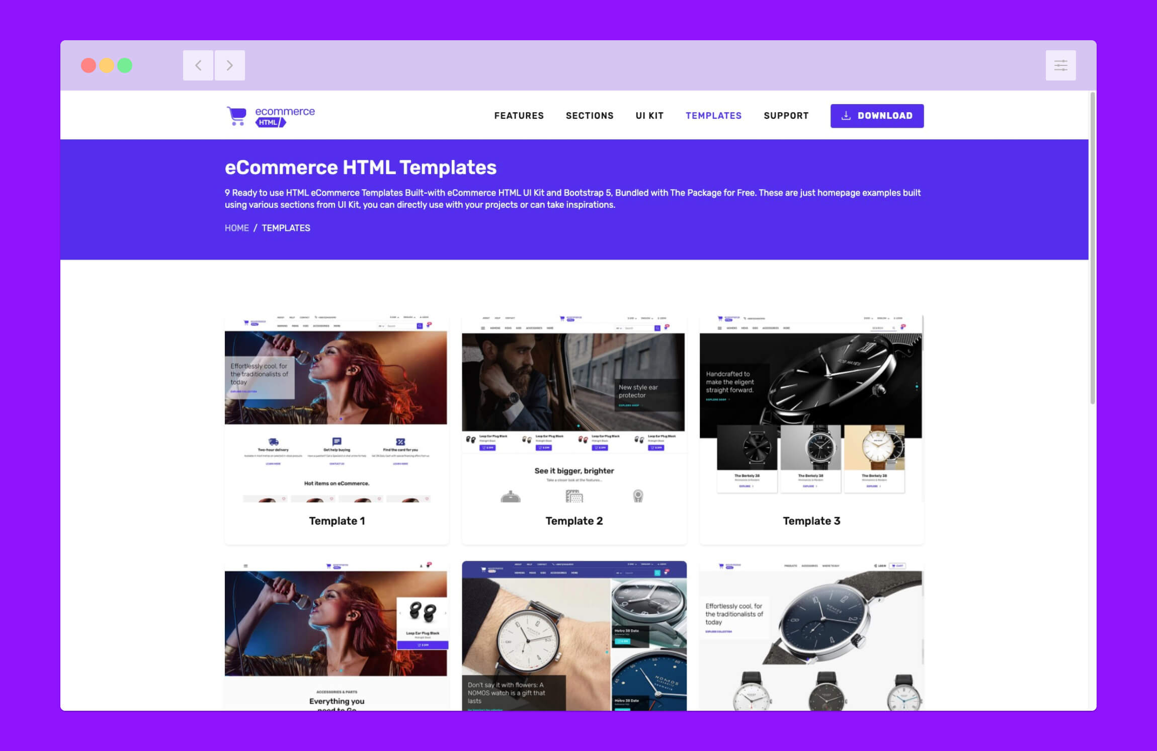 eCommerce HTML Templates | eCommerce HTML